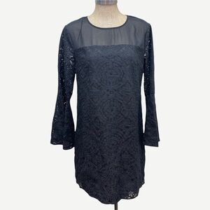 CYNTHIA Steffe Black Lace Dress 6‎